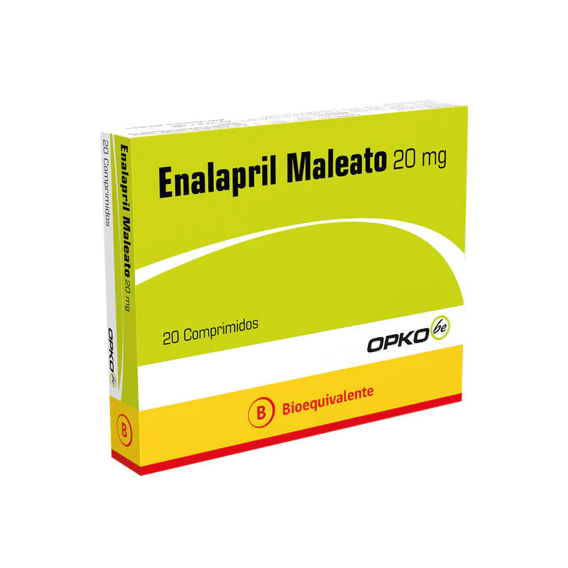 Enalapril Maleato 20mg 20 Comprimidos