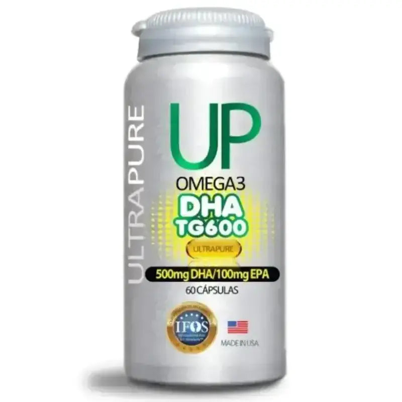 Ultra pure UP Omega 3 DHA TG 600 500mg DHA/ 100 mg EPA 60 capsulas