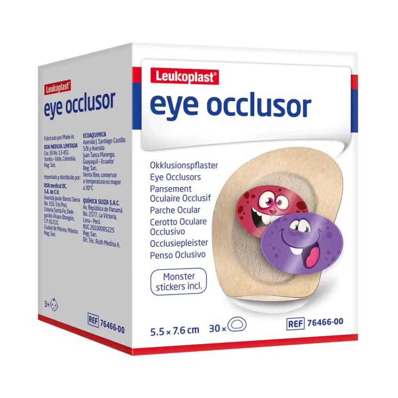 Leukoplast eye occlusor 5.5x 7.6 cm (30 parches)