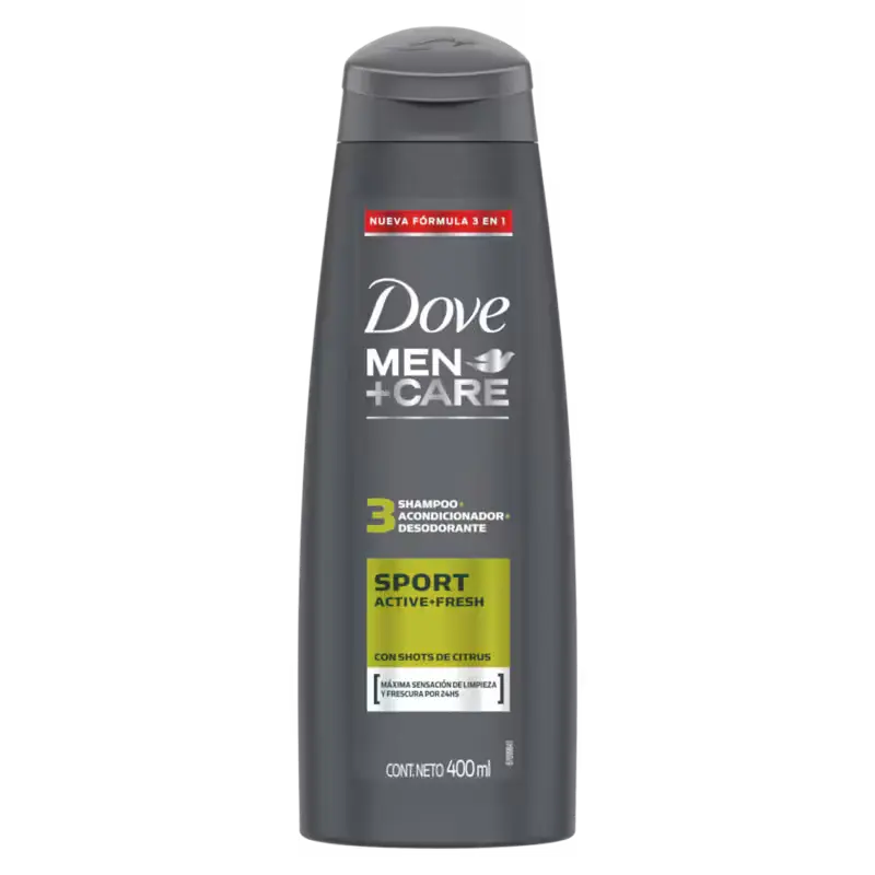 Men+Care Shampoo Sports 3 En 1 Active + Fresh 400 ml