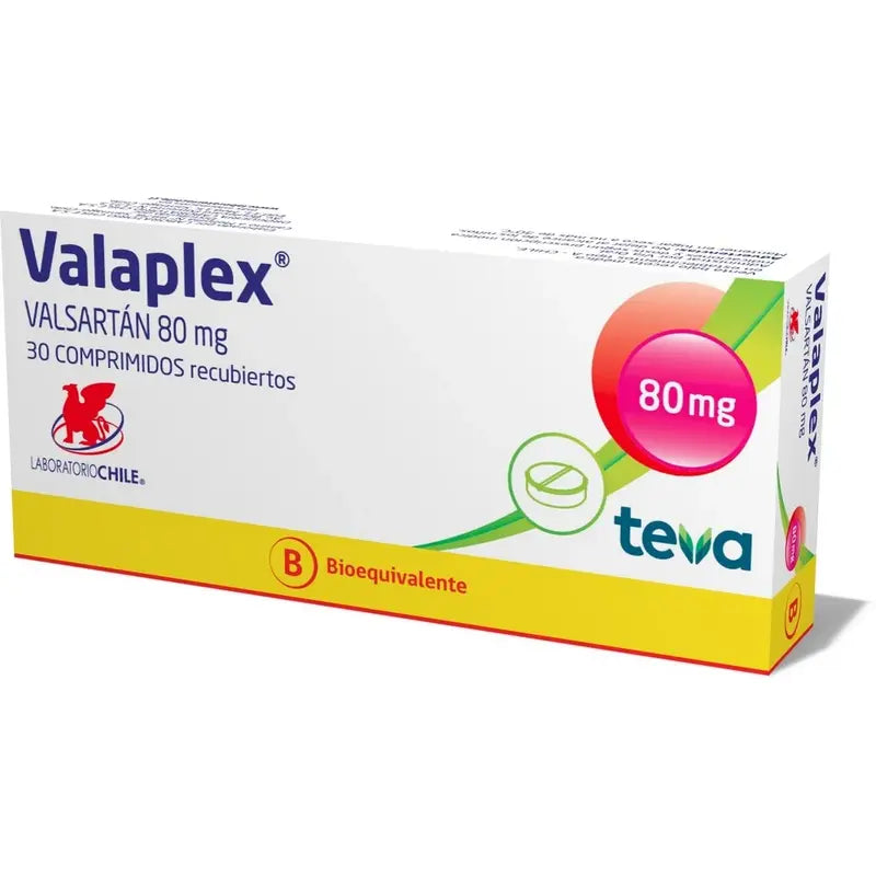 Valaplex Valsartán 80 mg 30 Comprimidos