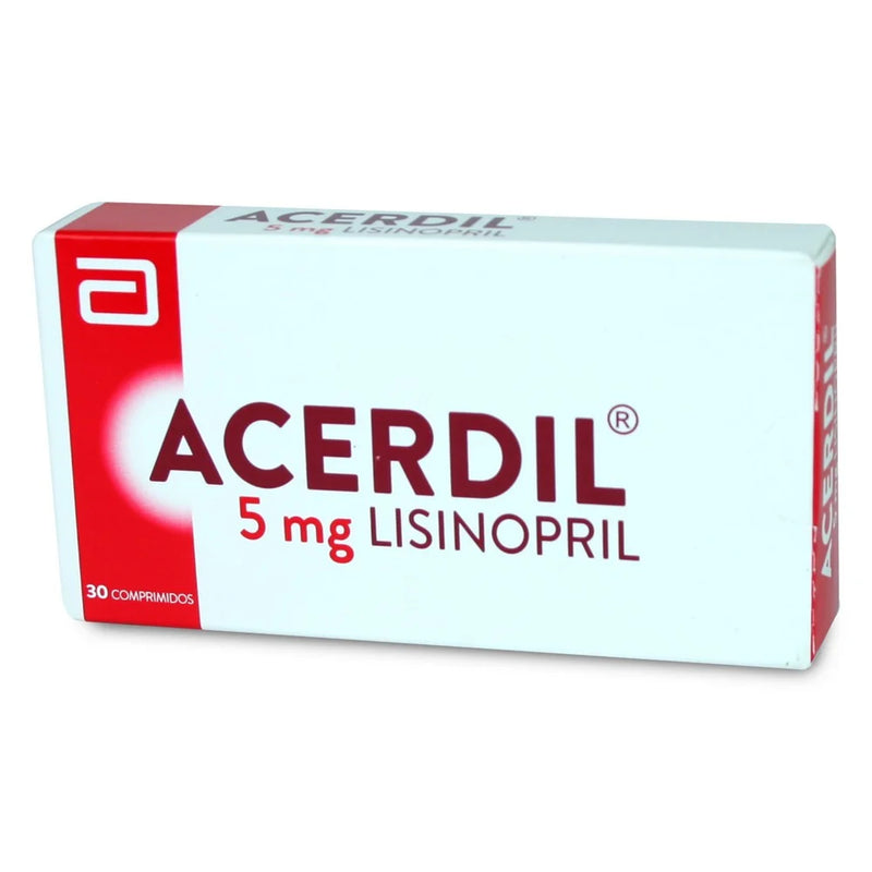 Acerdil Lisinopril 5 mg 30 Comprimidos