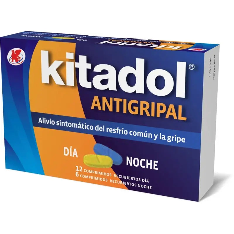Kitadol Antigripal 12 comprimidos día+ 6 comprimidos noche