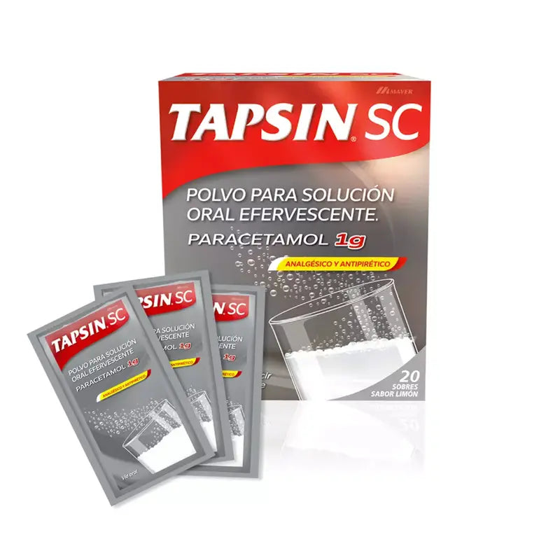 Tapsin SC Polvo para solución Oral Efervescente 1g 20 Sobres Sabor Limón
