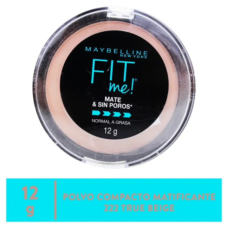 Polvo Compacto Fit Me! Maybelline  mate y sin poros 222 True Beige