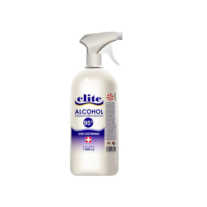 Alcohol desnaturalizado 95° uso externo Elite con gatillo 500 cc