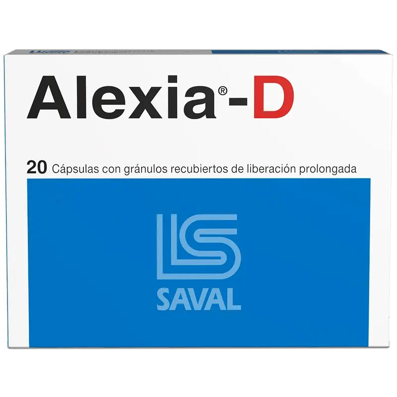 Alexia-D 120 mg 20 Cápsulas