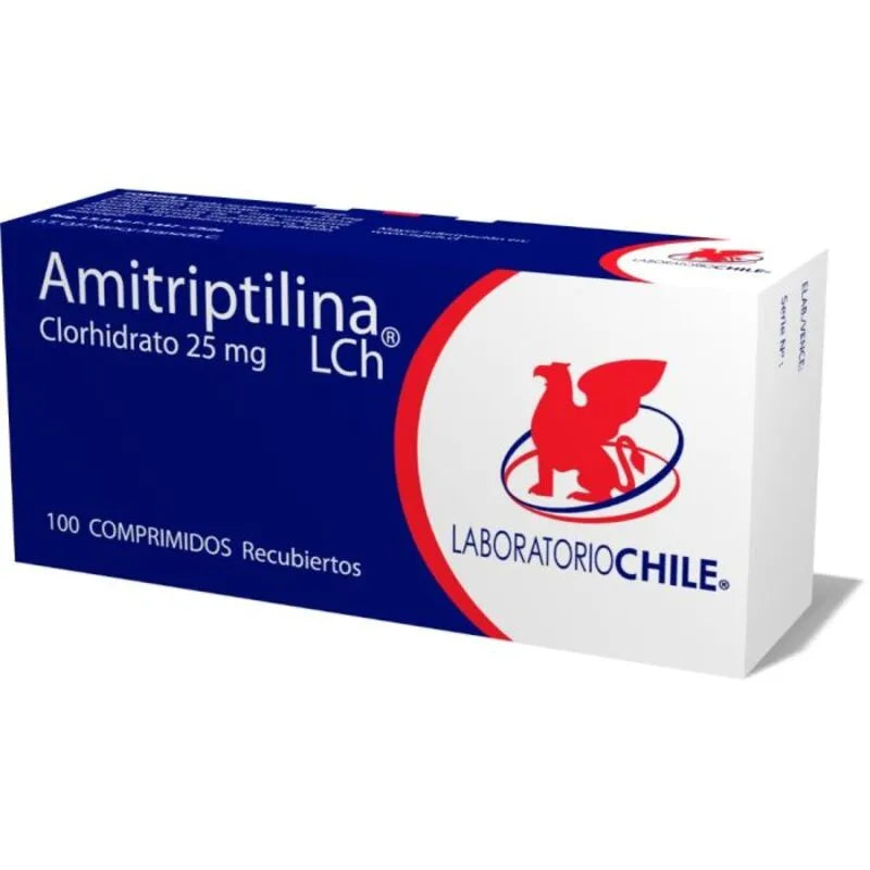 Amitriptilina 25mg 100 Comprimidos Recubiertos