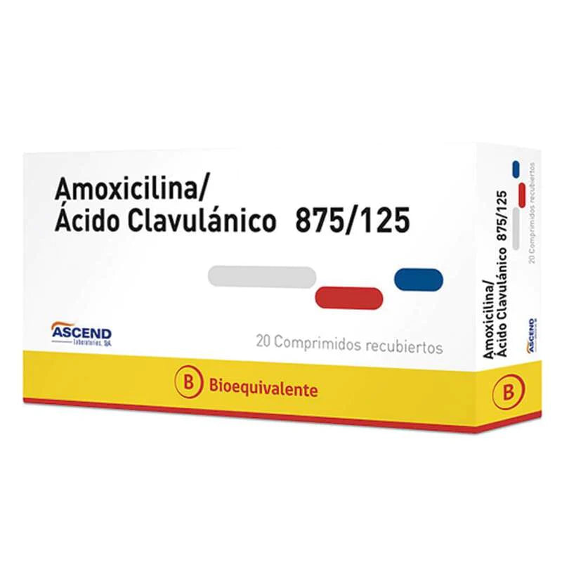 Amoxicilina/ácido clavulánico 875mg/125mg 20 Comprimidos