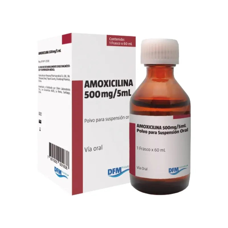 Amoxicilina 500mg/5ml 60 ml Polvo Para Suspensión Oral