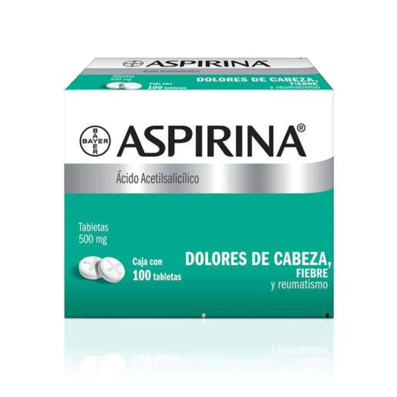 Aspirina 500mg 100 Comprimidos