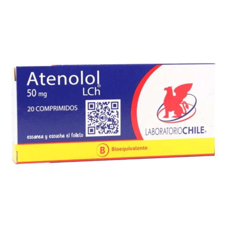 Atenolol 50mg 20 Comprimidos