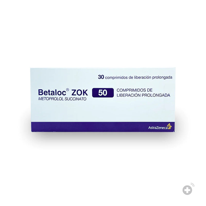 Betaloc Zok 50mg 30 Comprimidos de liberación prolongada