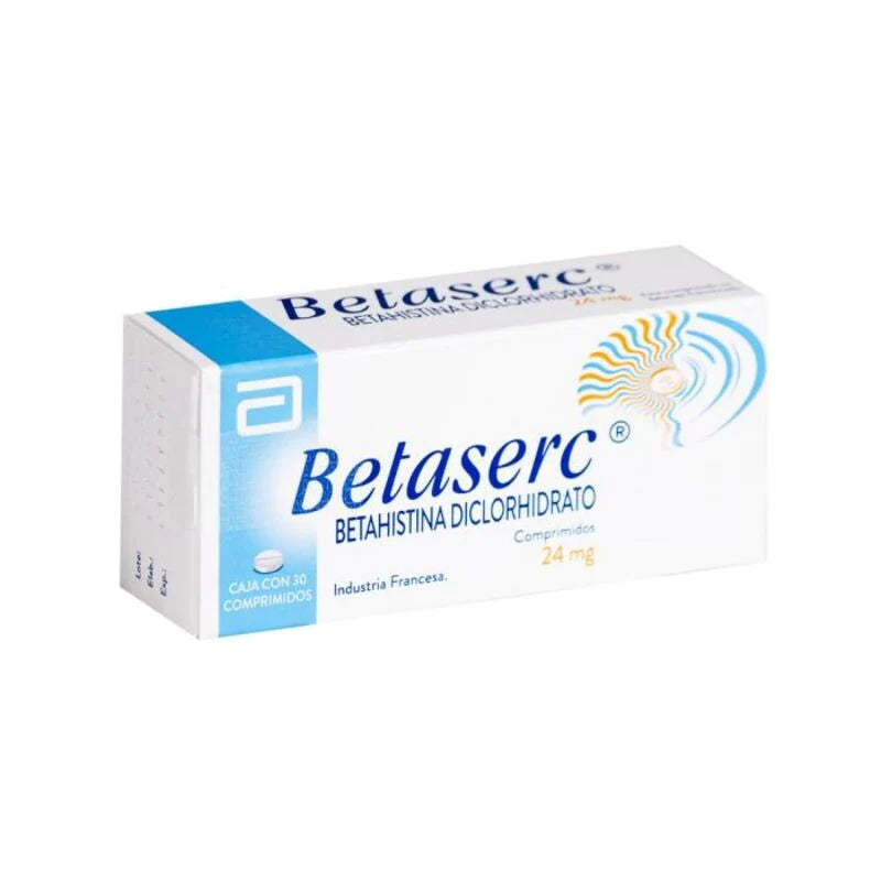 Betaserc 24mg 30 Comprimidos