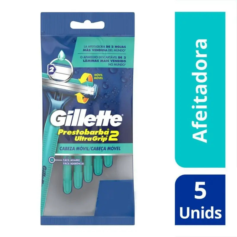 Bolsa Gillette prestobarba ultra grip 2 (5 unidades)