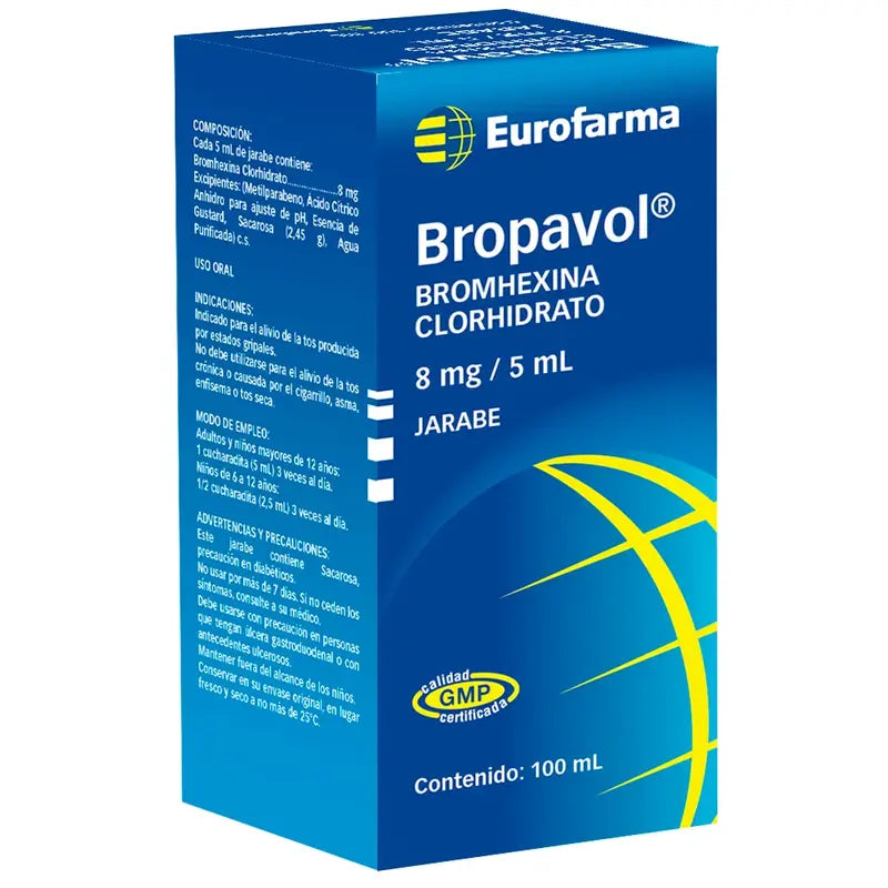 Bropavol 8mg/5ml Jarabe 100ml