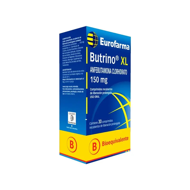 Butrino XL 150mg 30 Comprimidos Recubiertos de Liberación Prolongada