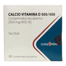 Calcio/Vitamina D 500 Mg/400 UI 60 Comprimidos Recubiertos (CENABAST)