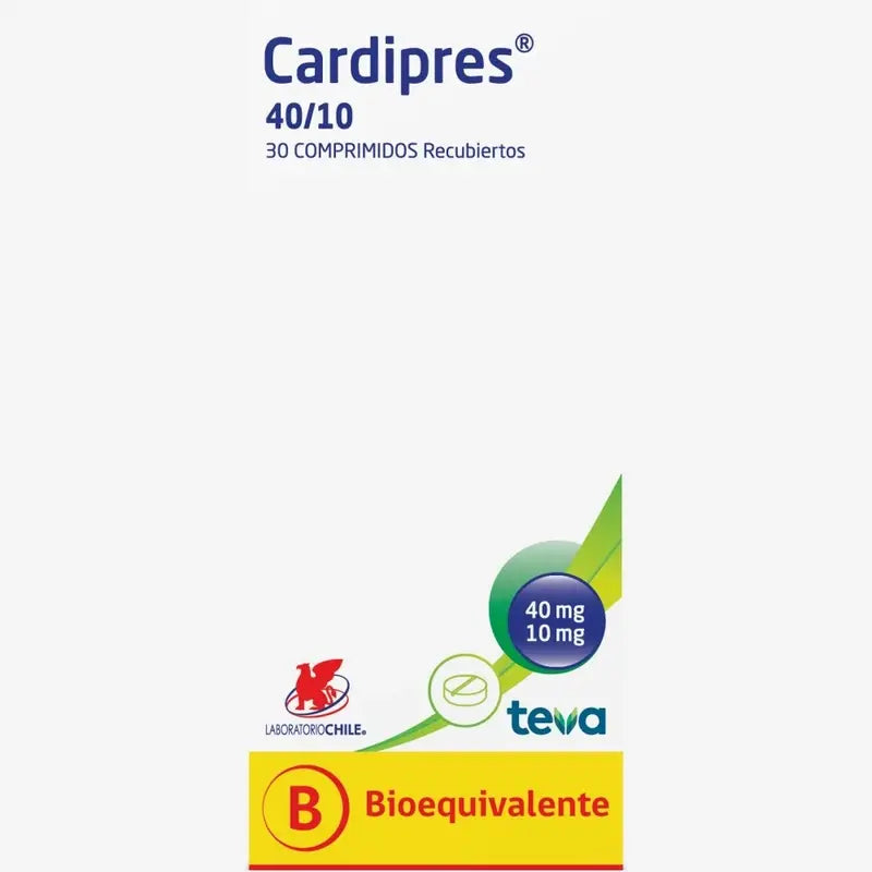 Cardipres 40/10mg 30 Comprimidos Recubiertos