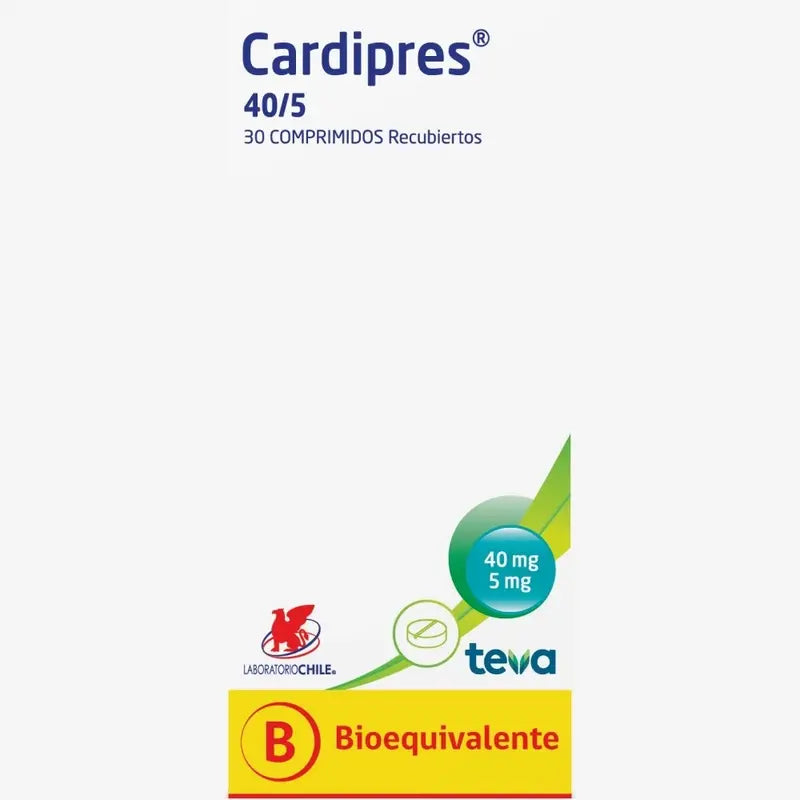 Cardipres 40/5mg 30 Comprimidos Recubiertos