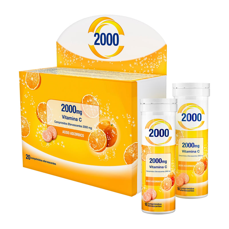 Cebion Vitamina C 2000 mg 20 Comprimidos Efervescentes