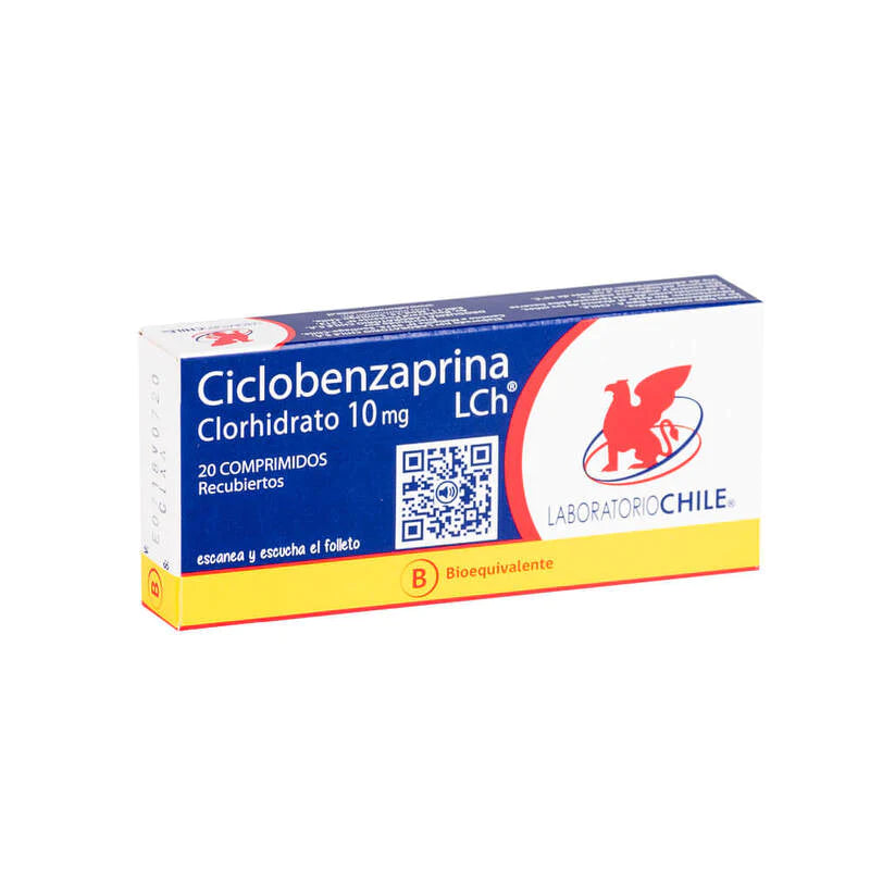 Ciclobenzaprina Clorhidrato 10mg 20 Comprimidos recubiertos