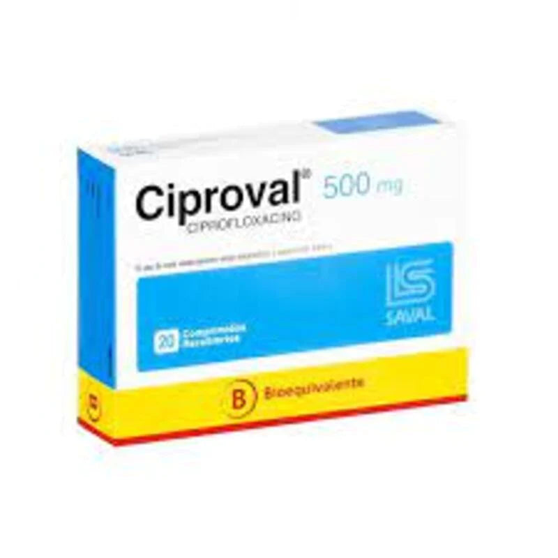 Ciproval 500mg 20 Comprimidos recubiertos