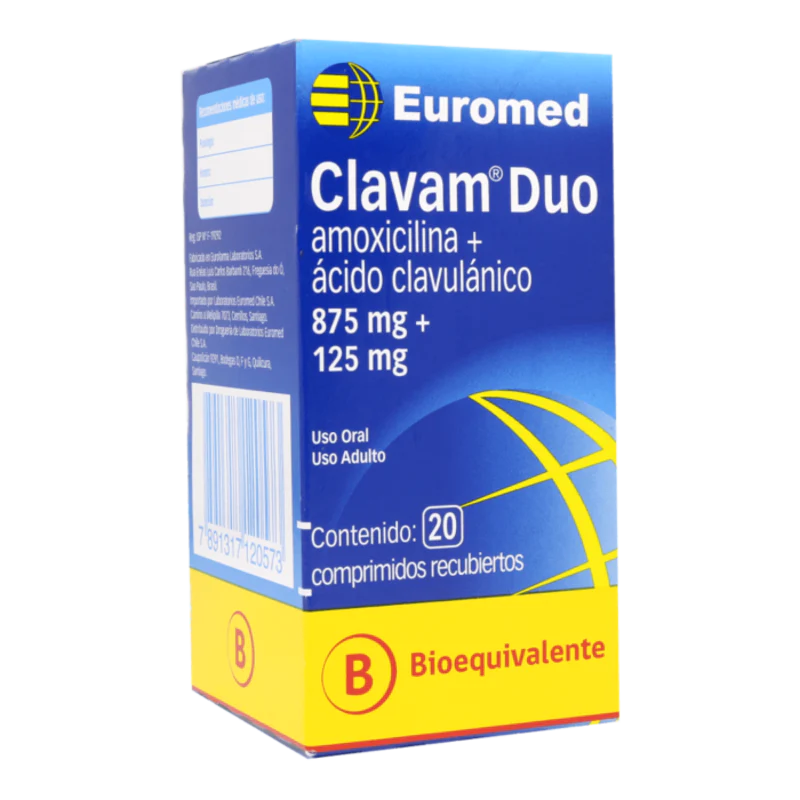 Clavam Duo 875mg/125mg 20 Comprimidos recubiertos