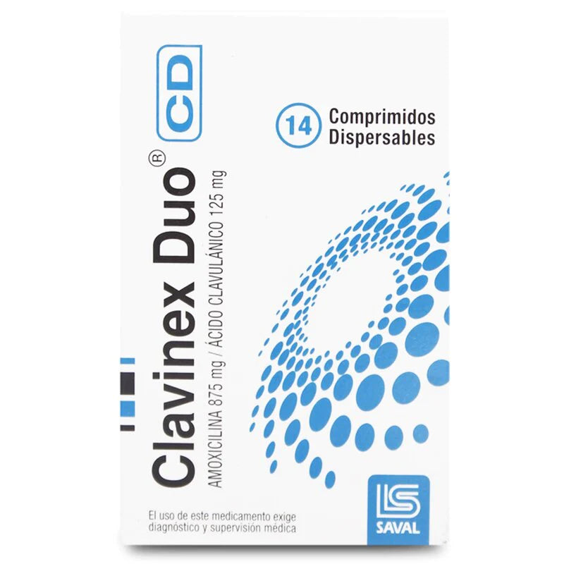 Clavinex duo CD 875mg/125mg 14 Comprimidos dispersables