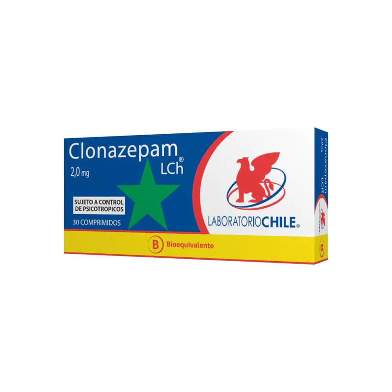Clonazepam 2mg 30 Comprimidos