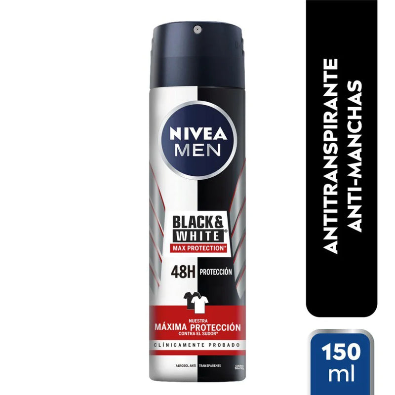 Desodorante Nivea Men Black&White max protection Invisible 48 hrs 150ml