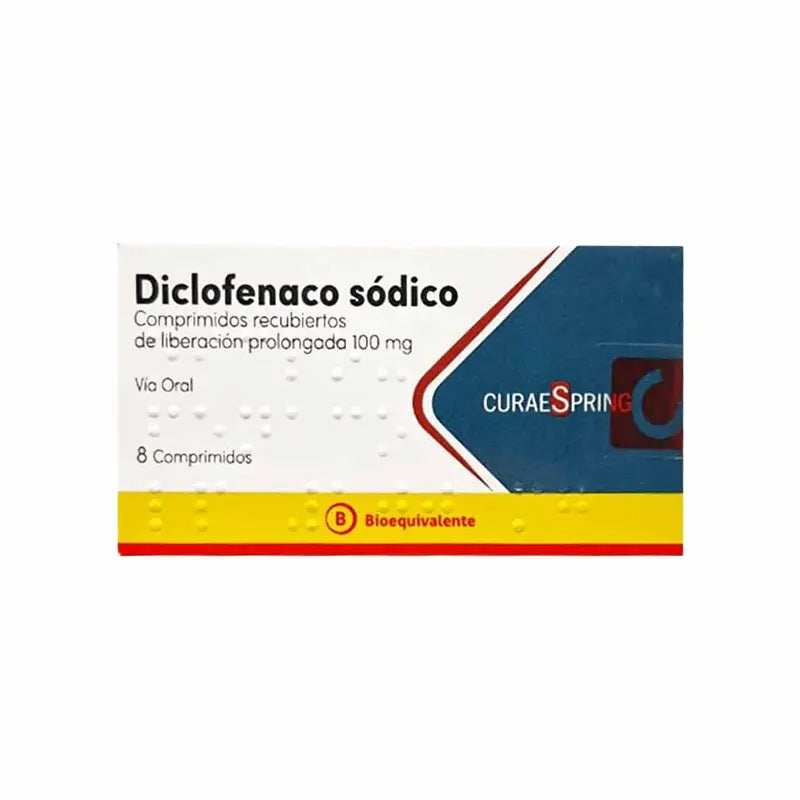 Diclofenaco Sódico 100mg comprimidos  Recubiertos De Liberación Prolongada