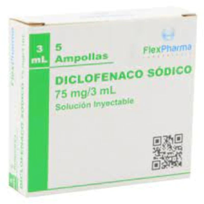 Diclofenaco Sódico Inyectable 75mg/ 3ml