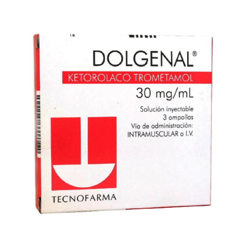 Dolgenal 30mg/ml 3 Ampollas solución inyectable