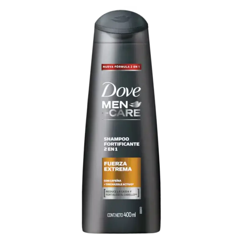 Dove Men Care Shampoo Fortificante 2 en 1 Fuerza Extrema 400ml