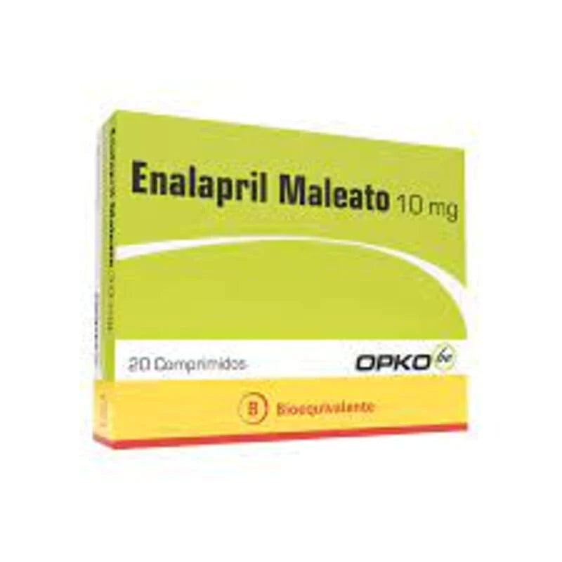 Enalapril Maleato 10mg 20 Comprimidos