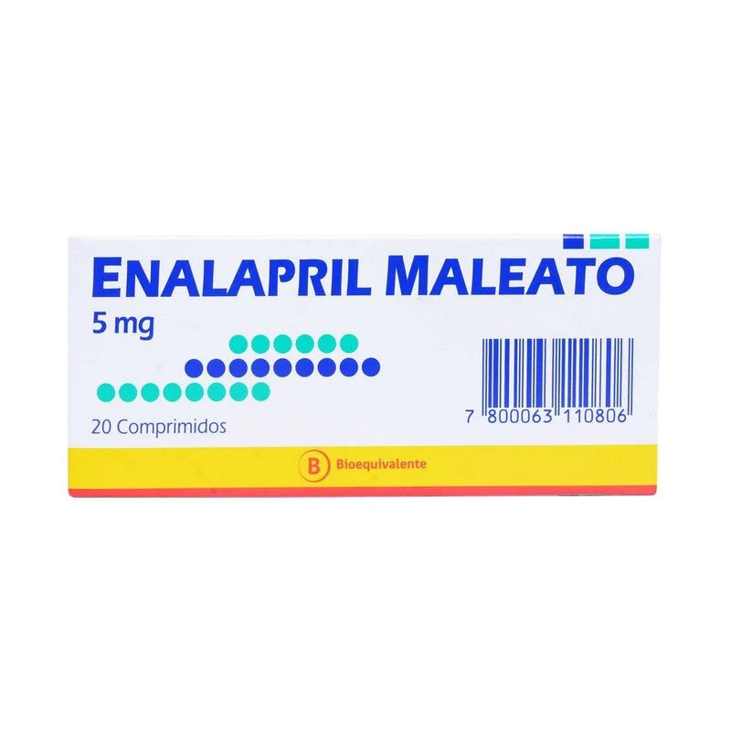 Enalapril Maleato 5mg 20 Comprimidos