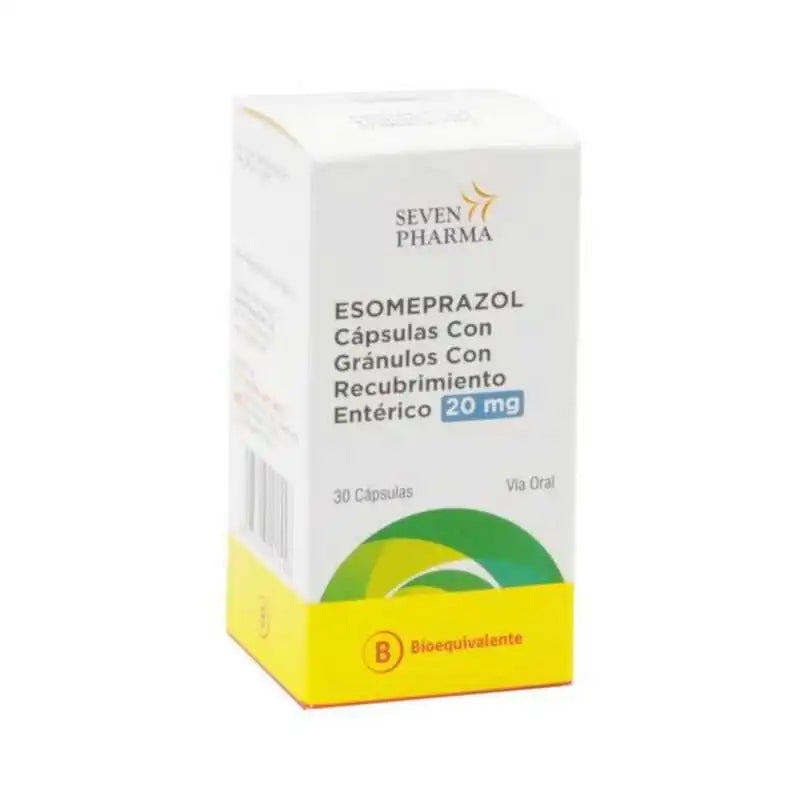 Esomeprazol 20mg 30 Cápsulas Con Gránulos con Recubrimiento Entérico