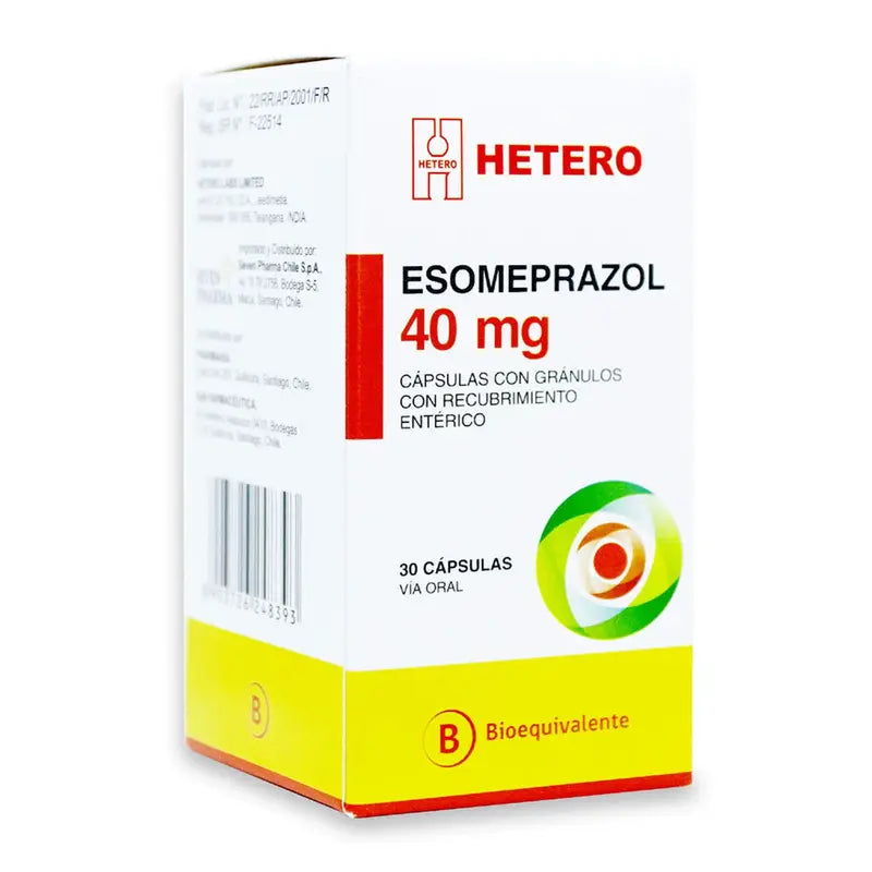 Esomeprazol 40mg 30 Cápsulas con Gránulos con Recubrimiento Entérico