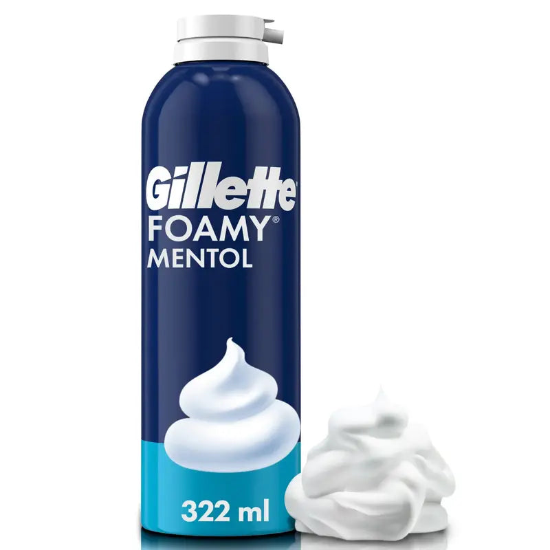 Espuma de afeitar foamy mentol gillette 312g/322ml