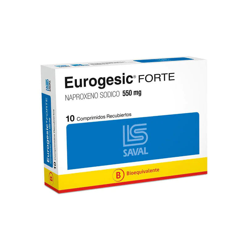 Eurogesic  forte 550mg 10 Comprimidos recubiertos