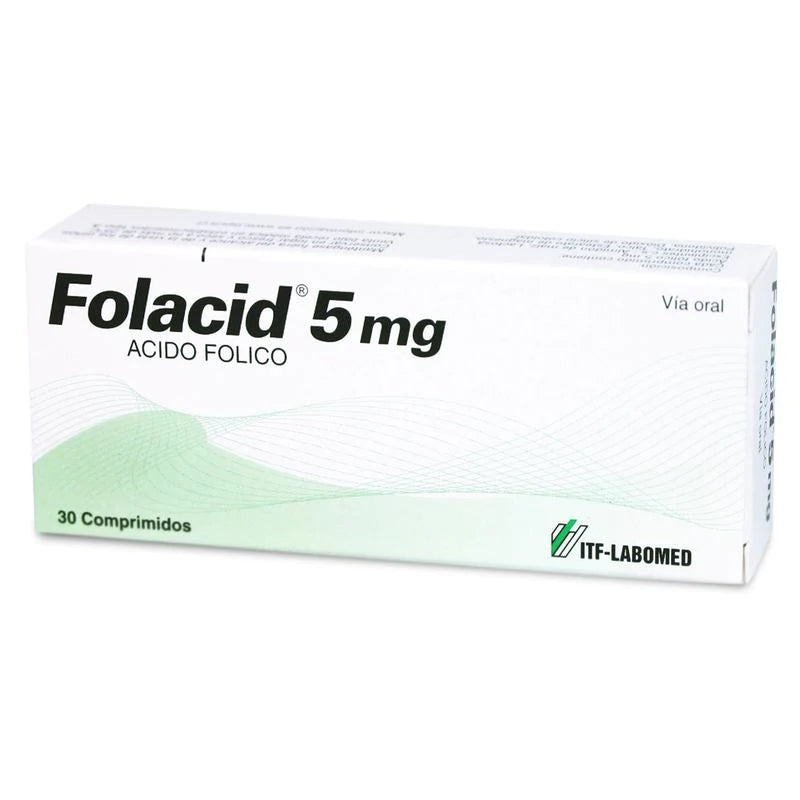 Folacid 5mg 30 Comprimidos