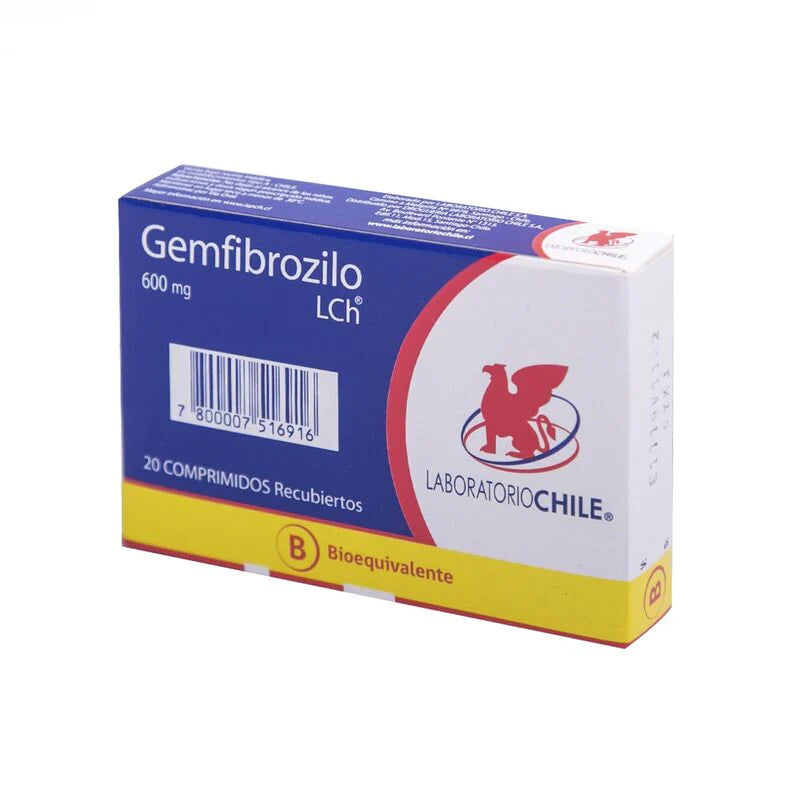 Gemfibrozilo 600mg 20 Comprimidos recubiertos