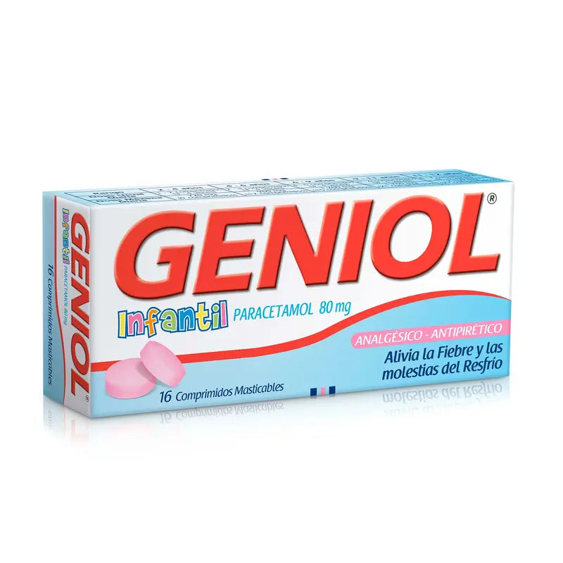 Geniol Infantil 80mg 16 comprimidos masticables