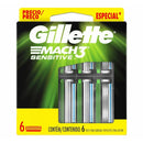 Gillette Mach 3 Sensitive Repuesto 6 Unidades