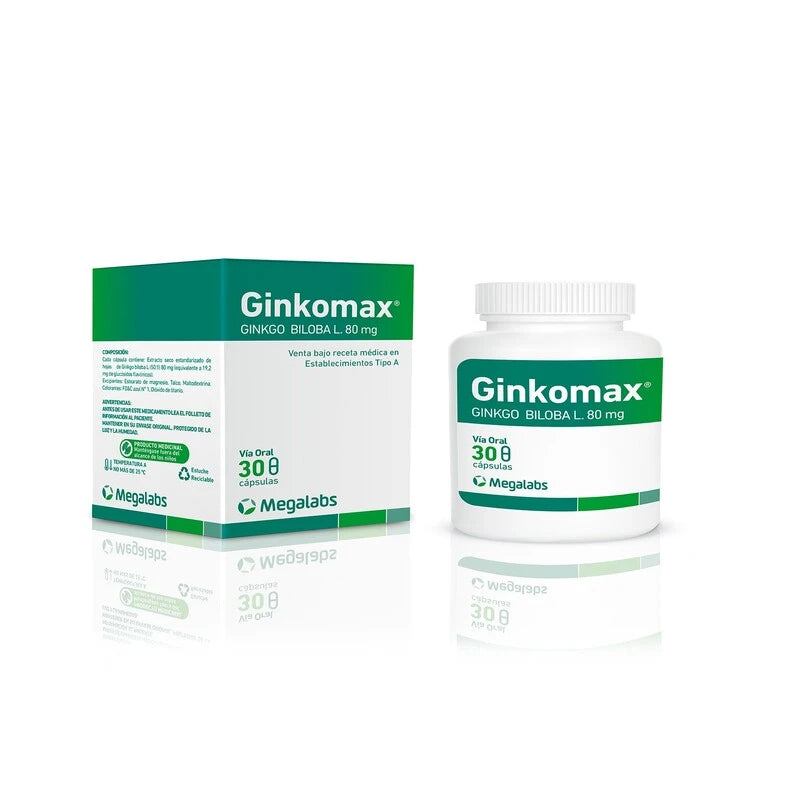 Ginkomax 80mg 30 Cápsulas