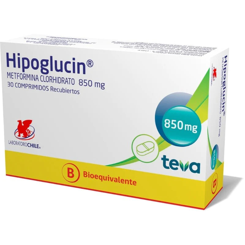 Hipoglucin 850mg 30 Comprimidos recubiertos