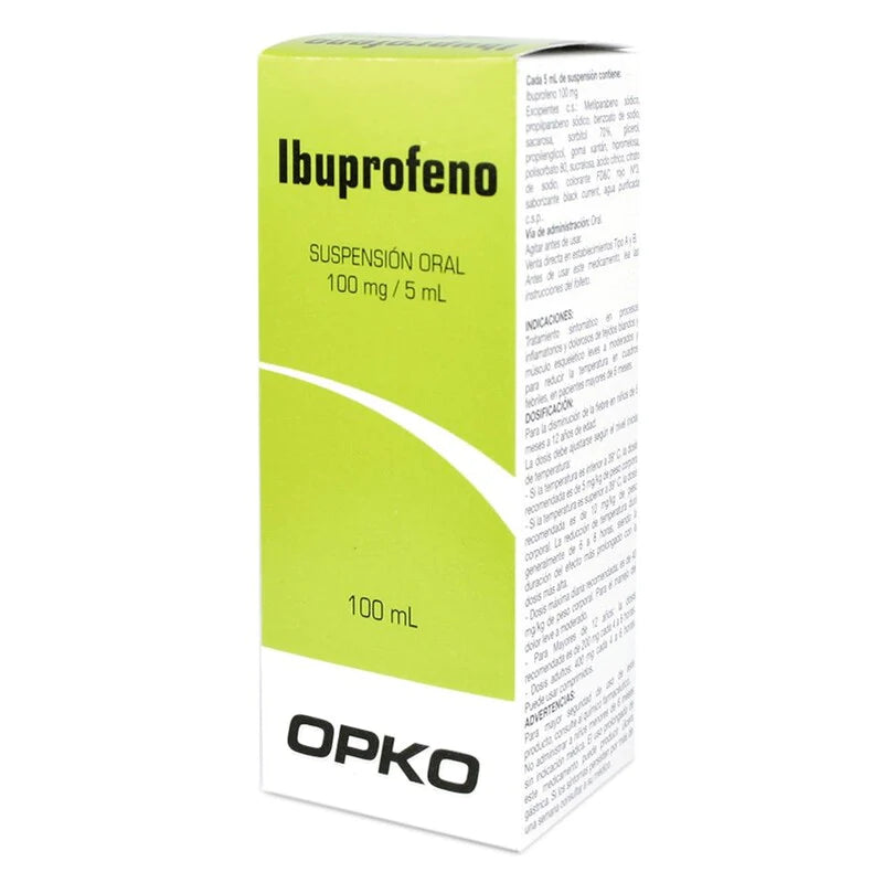 Ibuprofeno 100mg/5ml suspensión oral 100ml
