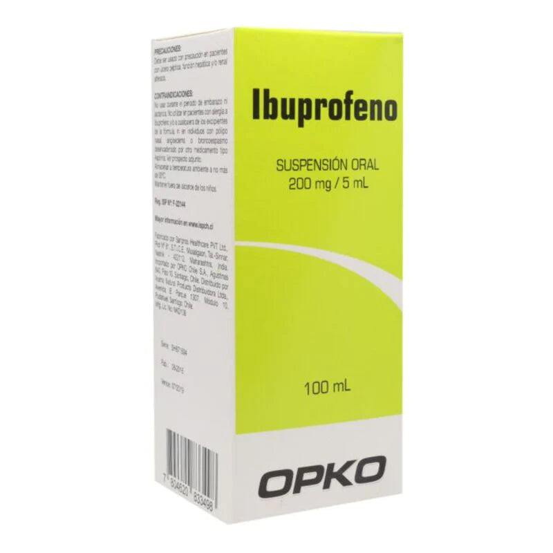 Ibuprofeno 200mg/5ml Suspensión oral 100ml