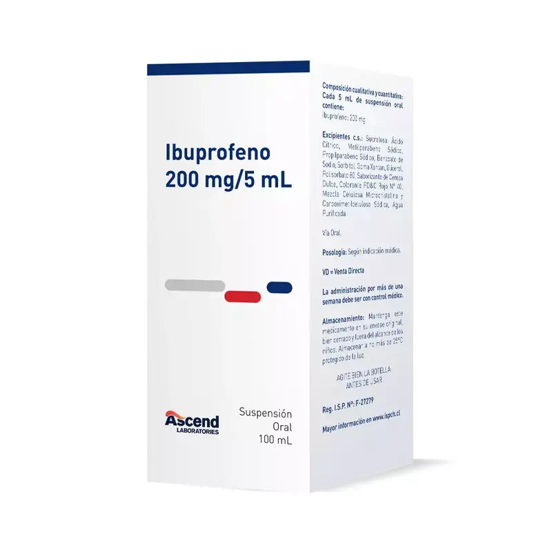 Ibuprofeno 200mg/5ml Suspensión oral 100ml